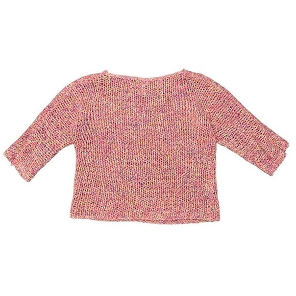 Sundance Pastel Chunky Crochet Knit Silk Blend Top Size Small - Picture 4 of 8